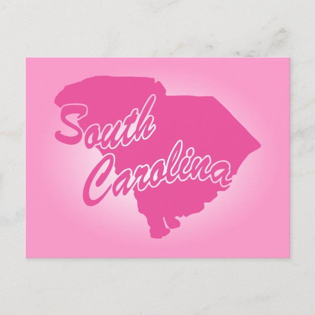 Postales de Carolina del Sur en estado rosado (Anverso)