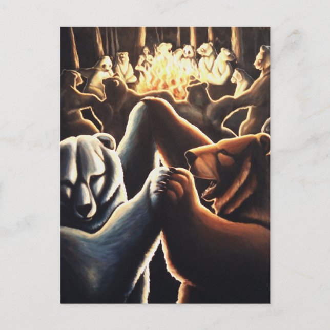 Postales de celebración de postales de osos de bai (Anverso)