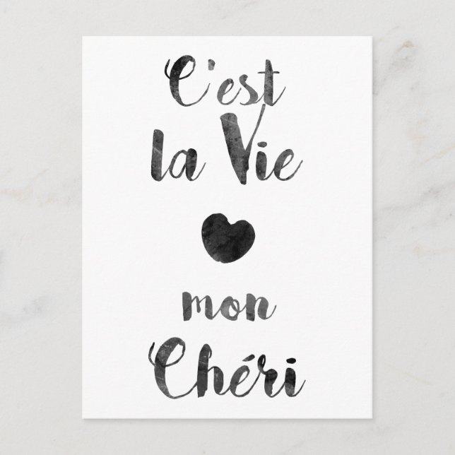 Postales de C'est la Vie mon Chéri (Anverso)