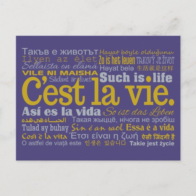 Postales de C'est La Vie personalizado (Anverso)