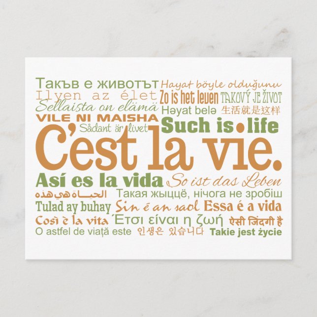 Postales de C'est La Vie personalizado (Anverso)