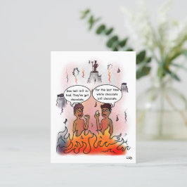 Postales de chocolate blanco