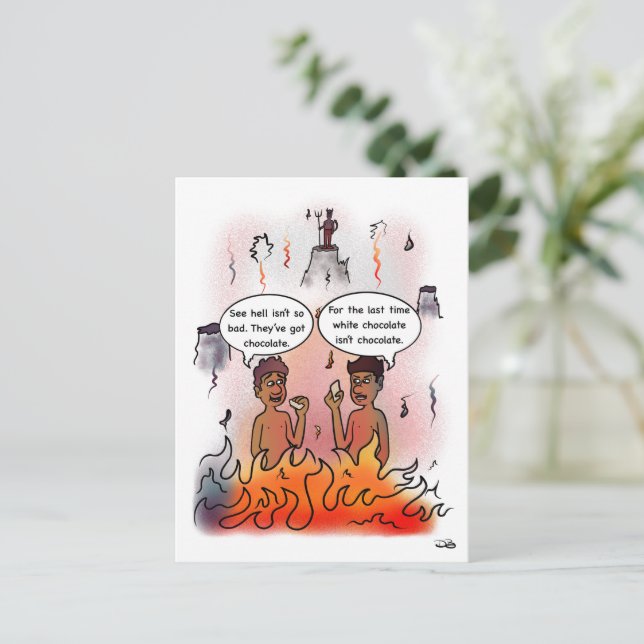 Postales de chocolate blanco (Anverso de pie)