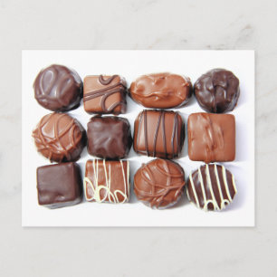 Postales de chocolate surtido