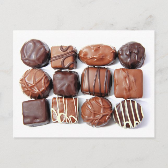 Postales de chocolate surtido (Anverso)