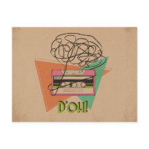 Postales de cinta Grungy D'oh