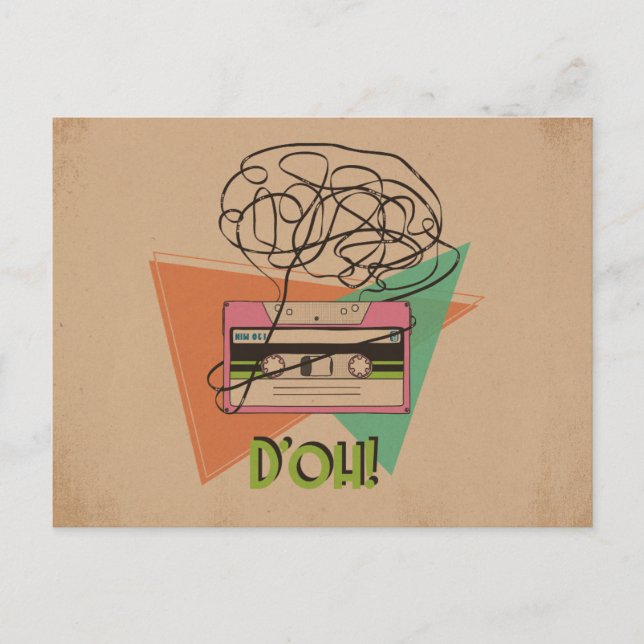 Postales de cinta Grungy D'oh (Anverso)