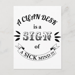 Postales de citas divertidas de Clean Desk