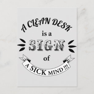 Postales de citas divertidas de Clean Desk