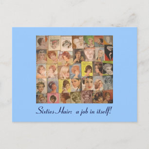 Postales de Collage de Hairstyles de los años 60