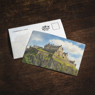 Postales de color de agua de Escocia del Castillo