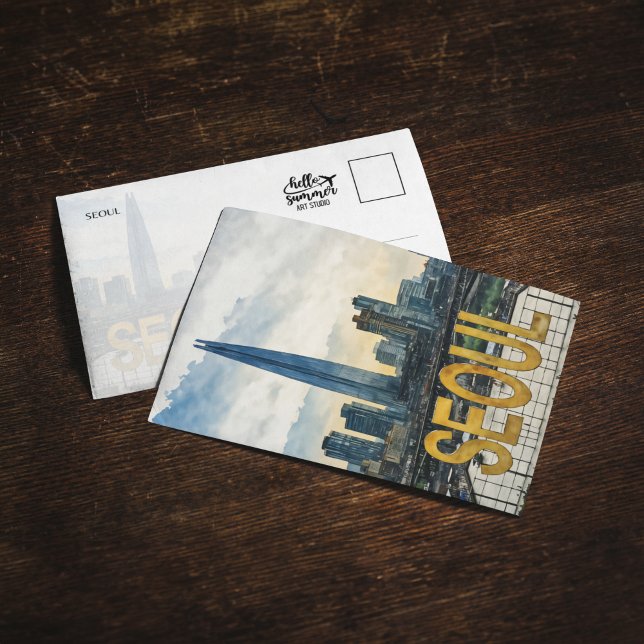 Postales de color de agua de Seúl (Subido por el creador)