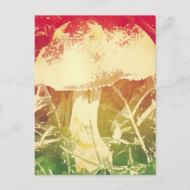 Postales de color de agua para hongos (Anverso)