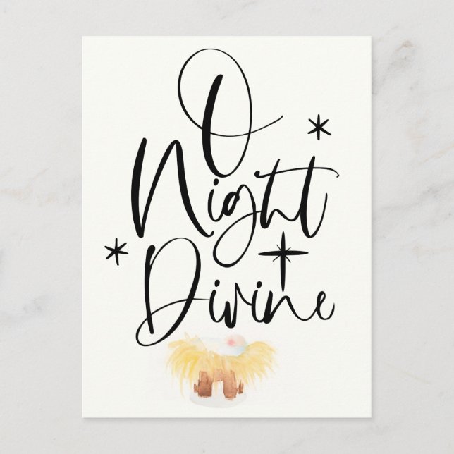 Postales de color de agua para Navidades religioso (Anverso)