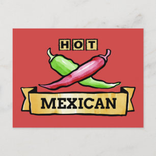 Postales de color personalizado mexicano caliente