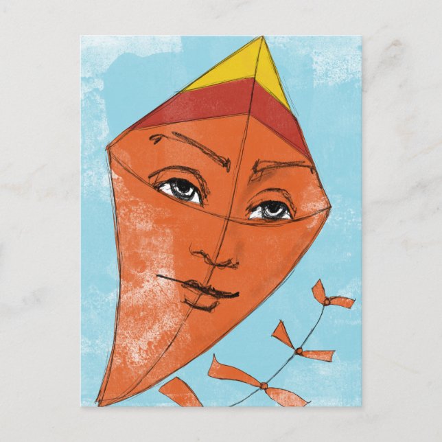 Postales De Cometa - Volar Un Cometa Gracioso Raro (Anverso)