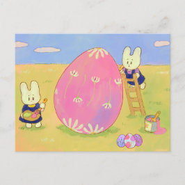 Postales de conejitos decorativos de Pascua