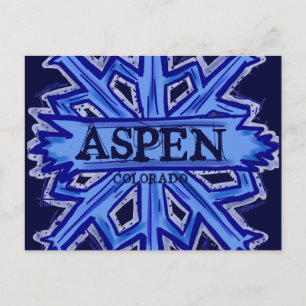 Postales de copas de nieve de invierno de Aspen Co