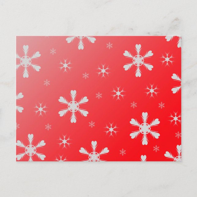 Postales de copos de nieve rojos (Anverso)