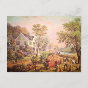 Postales de cosecha de la casa de los agricultores