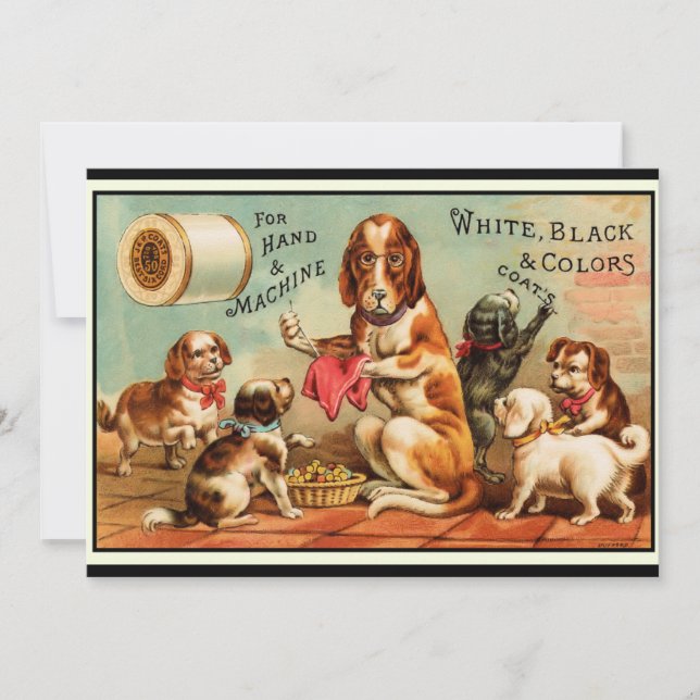 Postales de coser de perros (Anverso)