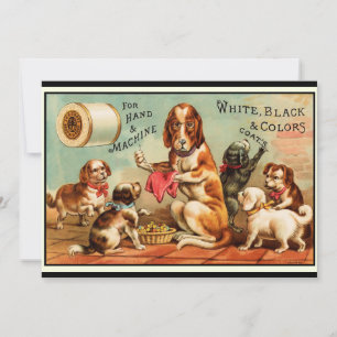 Postales de coser de perros