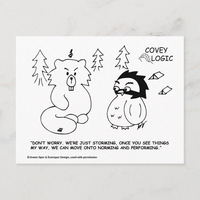 Postales de Covey Logic "Storming" (Anverso)