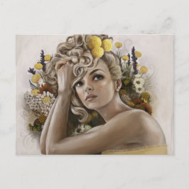 Postales de "Craspedia" de pintura