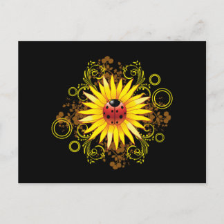 Postales de cremallera y girasol