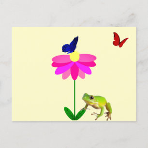 Postales de criaturas y flores