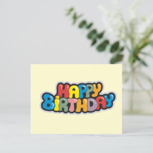 Postales de cumpleaños con texto de color