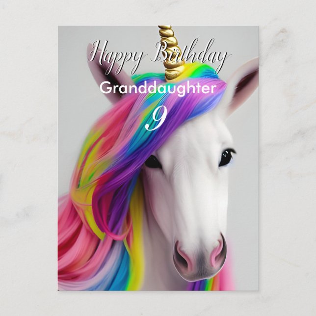 Postales de cumpleaños de Unicornio (Anverso)