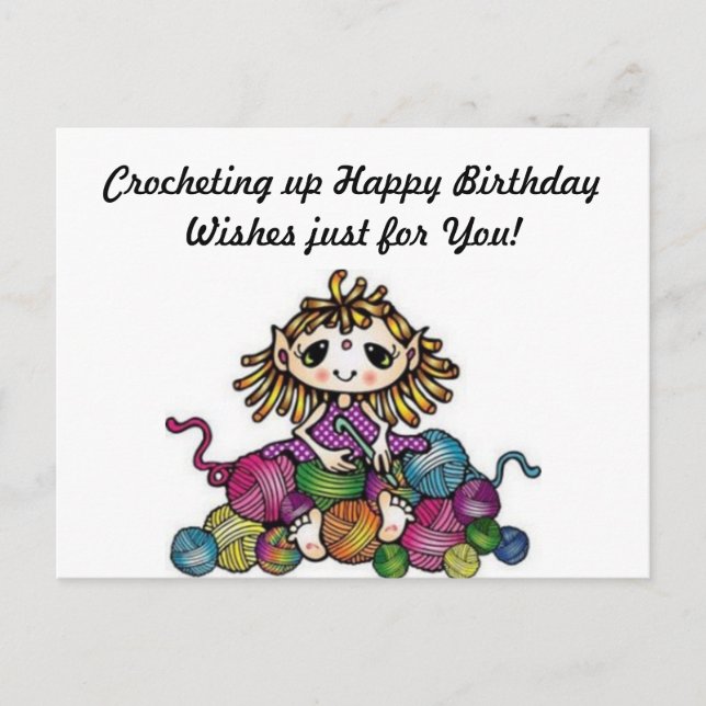 Postales de cumpleaños para crocheting (Anverso)
