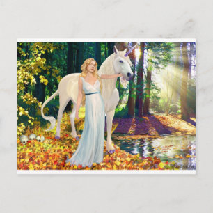 Postales de curación de Maiden y Unicorn