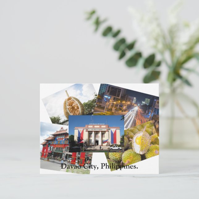 Postales de Davao City, Filipinas. (Anverso de pie)