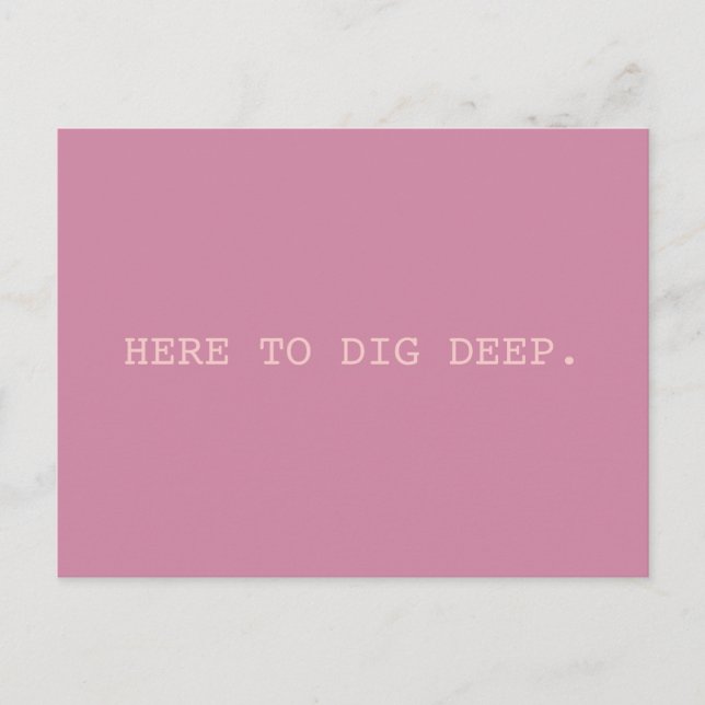 Postales de Dig Deep // SMASH (Anverso)