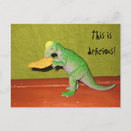 Postales de dinosaurio y maíz