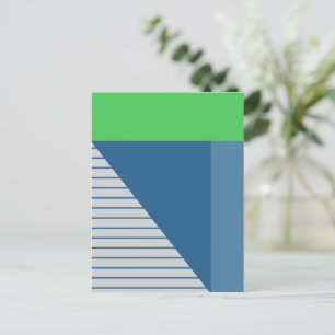 Postales de diseño abstracto de bloques y bandas