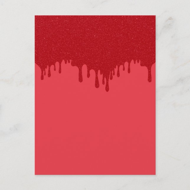 Postales de diseño de goteo de personalizado - Roj (Anverso)