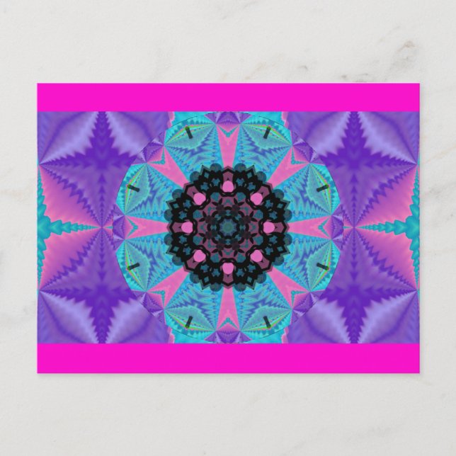 Postales de diseño de Mandala Kaleidoscópica.2 (Anverso)