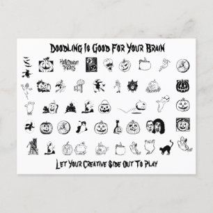 Postales de Doodle de Halloween