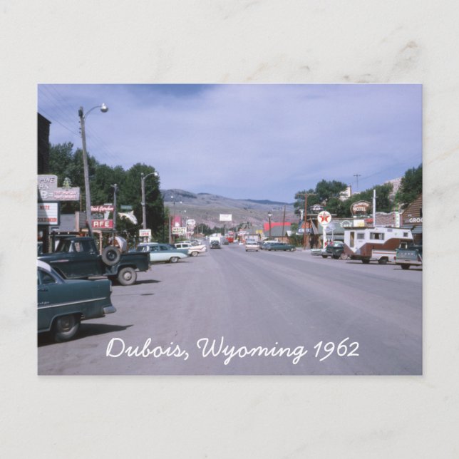 Postales de Dubois Wyoming 1962 (Anverso)
