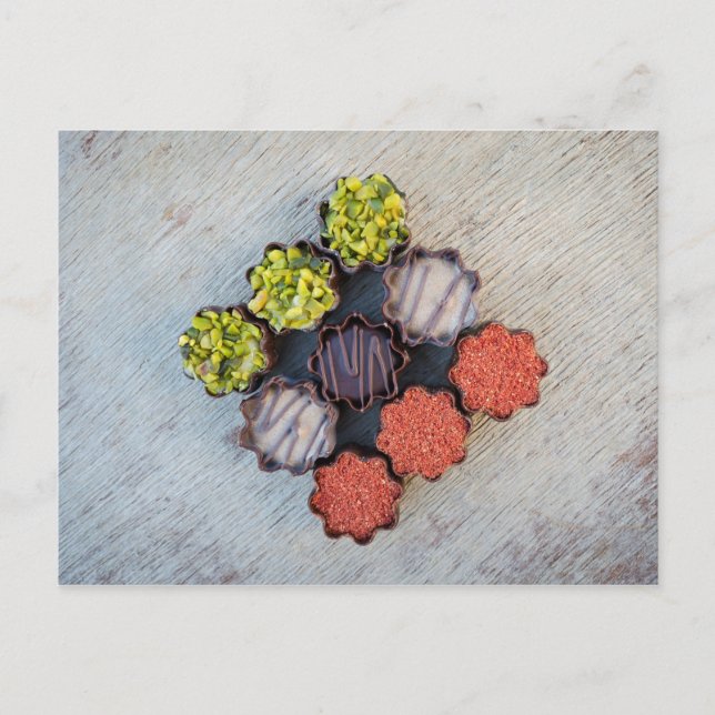 Postales de dulces de chocolate Gourmet (Anverso)