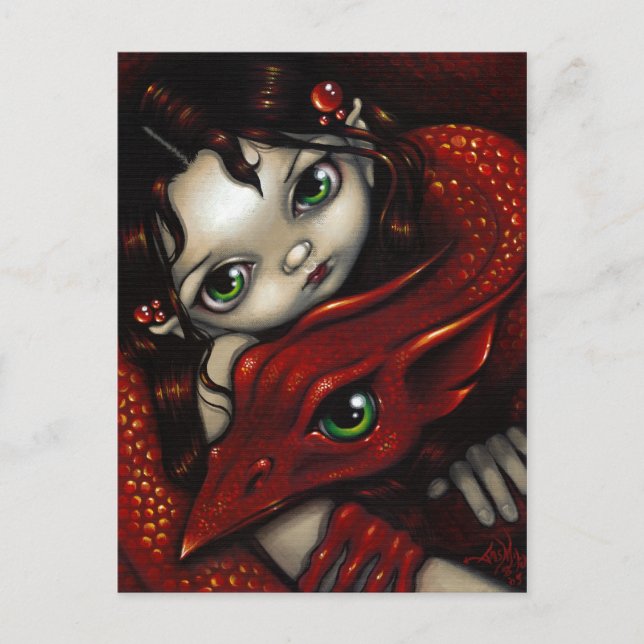 Postales de "Elf Maiden y su dragón" (Anverso)