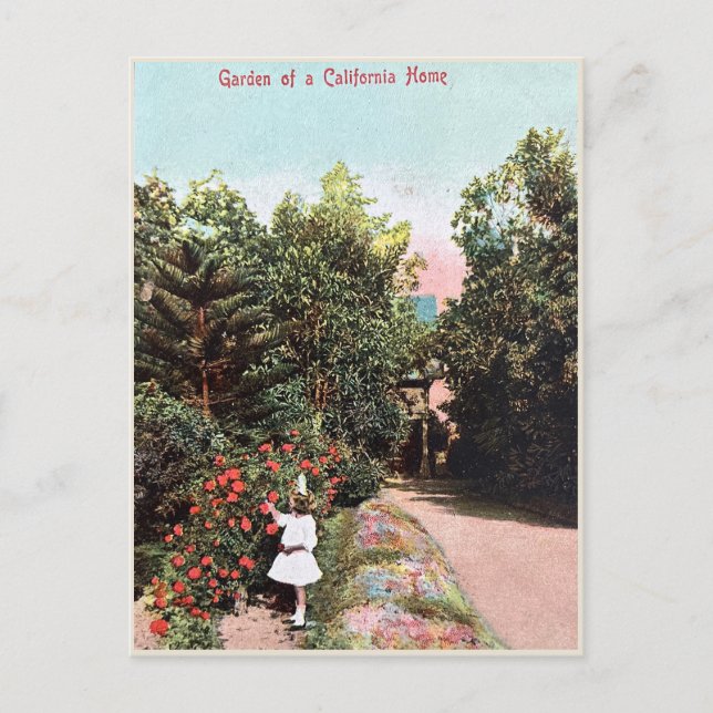 Postales de época, Chica en California Garden (Anverso)