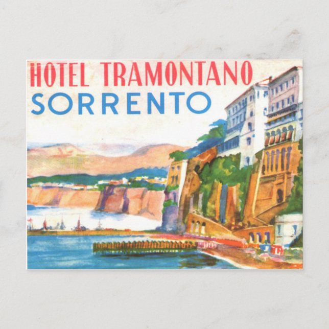 Postales de época - Hotel Tramontano Sorrento Ital (Anverso)