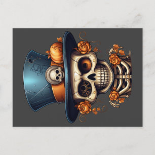 Postales de esqueleto de Steampunk