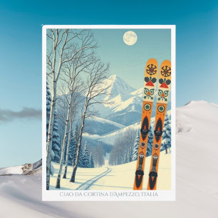 Postales de esquí Cortina d'Ampezzo Italia