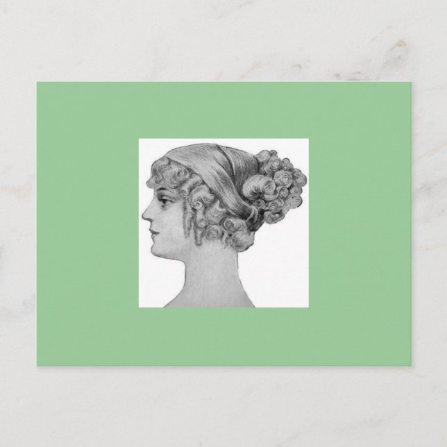 Postales de estilo de pelo vintage de 1900 (Anverso)