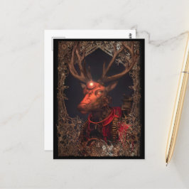 Postales de estilo vintage de venado Steampunk